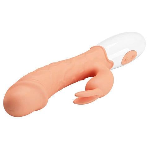 Vibrador com Estimulador Clitóris Easter Bunny, 19.2cm Ø3.3cm, 30vibrações  Pretty Love   