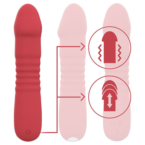 Vibrador Juni USB, Movimento Sobe e Desce + Vibração, 17.3 cm, Ø3.75cm  Intense   