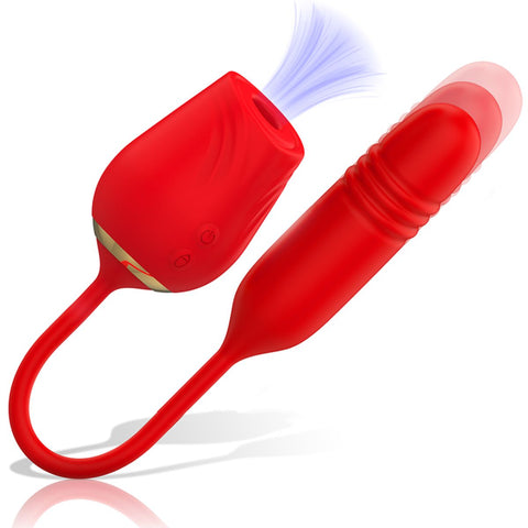 Estimulador Duplo Sugador e Cima/Baixo Mia Amalfi mostrado em detalhe, ideal para intensificar o prazer durante a menopausa.