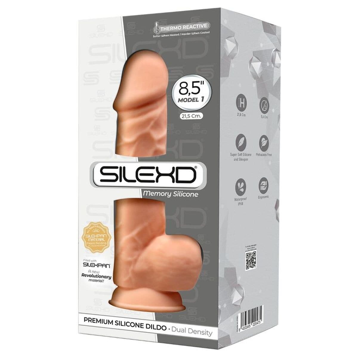 Dildo SilexD 4 Silicone Premium Baunilha 21.5cm Ø5.1cm - Pérola SexShop