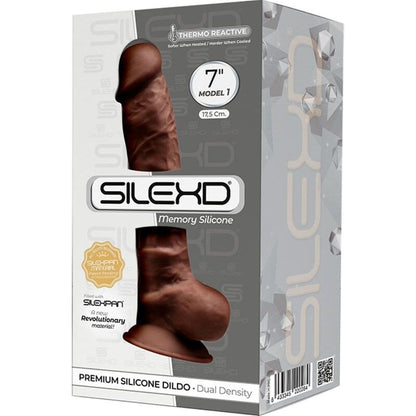 Dildo SilexD 1 Silicone Premium Chocolate, 17.6cm Ø3.5cm - Pérola SexShop