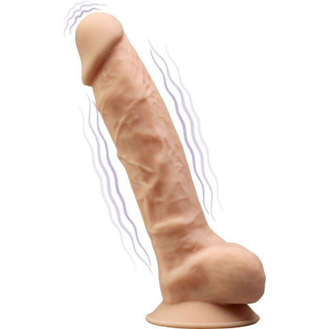 Vibrador SilexD Silicone Premium Baunilha, 20cm Ø4.3cm, 10vibrações  Silexd   