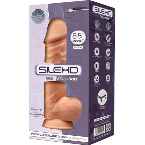 Vibrador SilexD Silicone Premium Baunilha, 21.5cm Ø5.1cm, 10vibrações  Silexd   