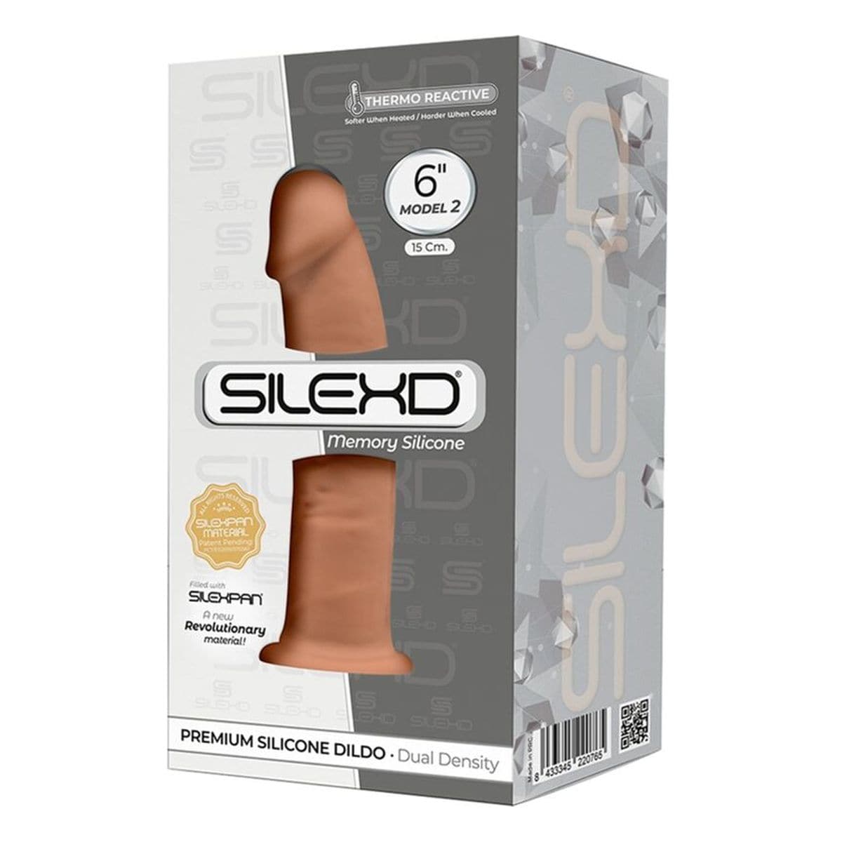 Dildo SilexD 2 Silicone Premium Caramelo, 15.4cm Ø3.5cm