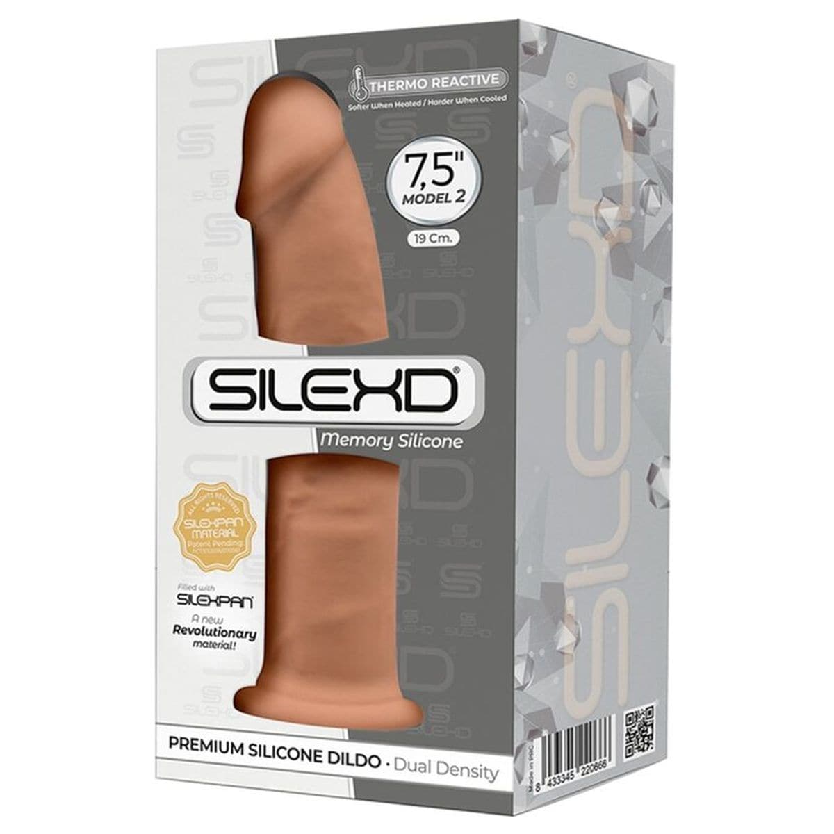 Dildo SilexD 3 Silicone Premium Caramelo 19.2cm Ø4.7cm