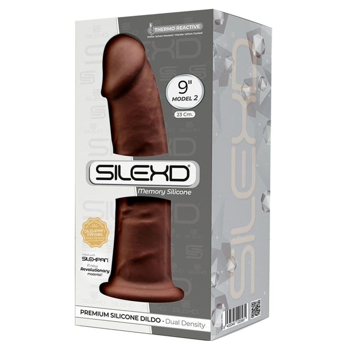 Dildo SilexD 6 Silicone Premium Chocolate 22.8cm Ø5.4cm - Pérola SexShop