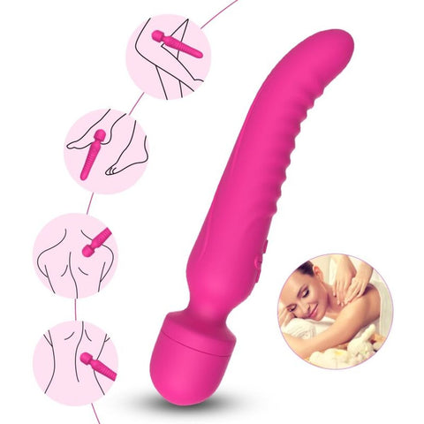Massajador Wand Armony Mission Fúcsia – Efeito Calor 42°C + 18 Modos | Silicone Médico | USB | IPX7