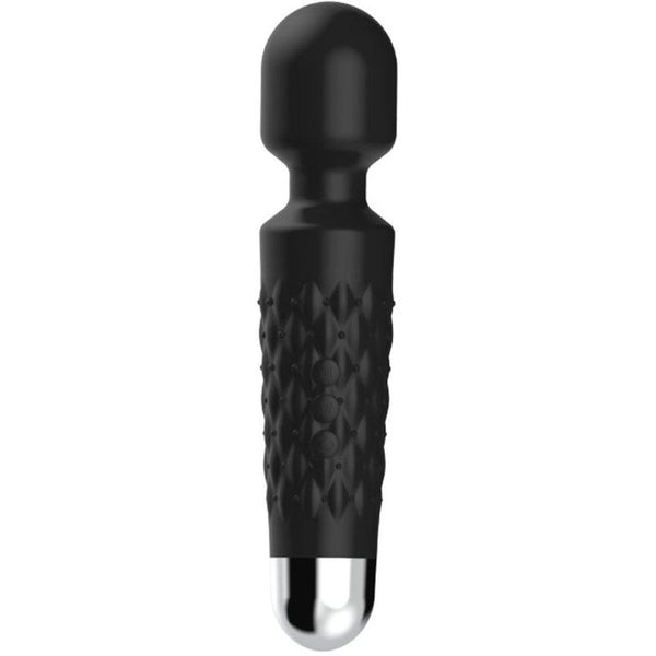Massajador Wand Armony Postman Preto – Cabeça Super Flexível | 9 Modos | Silicone Médico | USB | IPX7