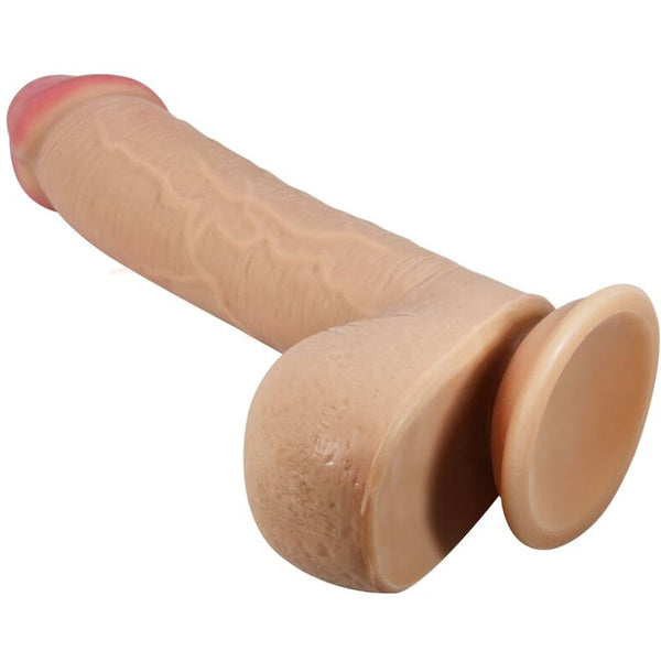 Dildo Realista Baile EMEKA Baunilha – Cabeça Bulbosa + Testículos | Ventosa | 23.4cm Ø4.7cm
