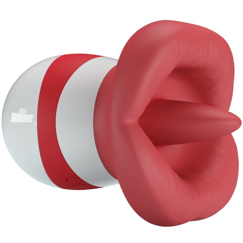 Estimulador de Lingua Vermelho com 9.5cm Recarregável apresenta design inovador ideal para explorar o prazer, o melhor Estimulador de Língua.
