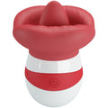Estimulador de Lingua Vermelho com 9.5cm é resistente à água e recarregável via USB, ideal para aumentar a intimidade com o Estimulador de Língua.