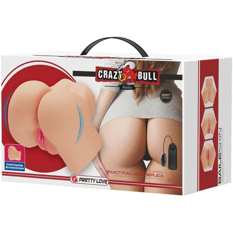 Limpeza e cuidados do masturbador Realista Ânus e Vaginal com Vibração Crazy Bull Hailey Baunilha, para experiência duradoura.