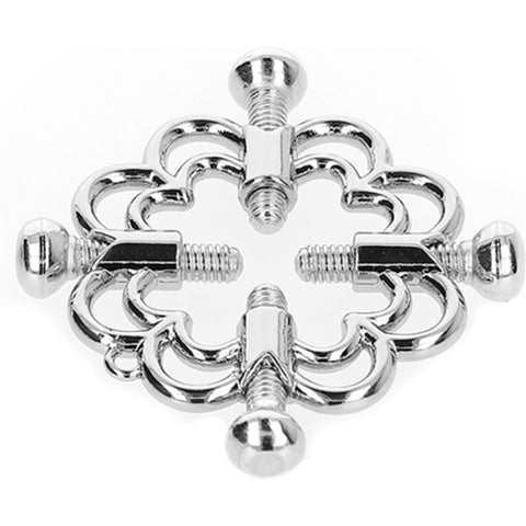 Pinças de Mamilo Flor de Metal KINK | Estimulação Intensa BDSM