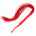 Chicote Vermelho KINK de 70cm, feito com materiais de alta qualidade, ideal para jogos de dominação e submissão, garantindo conforto e controle.