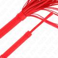Chicote Vermelho KINK 70cm com acabamento em couro, perfeito para iniciantes e praticantes avançados que buscam explorar novas sensações.