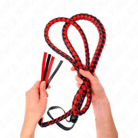 Chicote de Serpente Vermelho Longo KINK - Fabricado com materiais de alta qualidade, uma adição sofisticada para seus jogos.