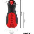 Masturbador Automático CORE-X JamyJob – detalhe do interior em silicone vermelho para estimulação por sucção e vibração