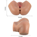 Masturbador Realista Ânus e Vaginal com Vibração Crazy Bull Hailey - visual do produto ilustrando suas texturas internas que proporcionam estimulação extrema.