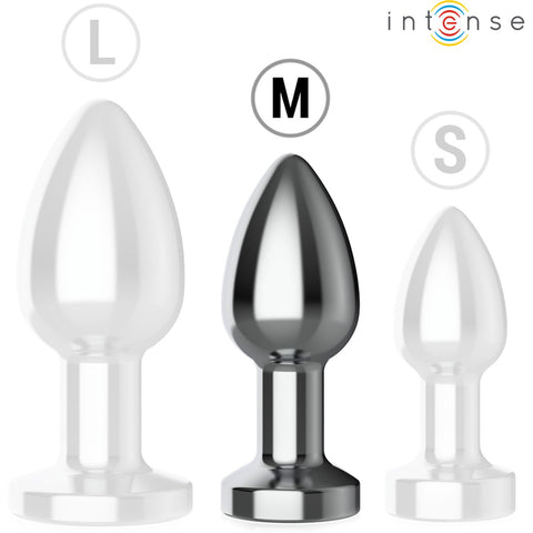 Plug Anal com Controlo Remoto Intense Tamanho M à prova d'água, perfeito para uso em chuveiro ou banheira.