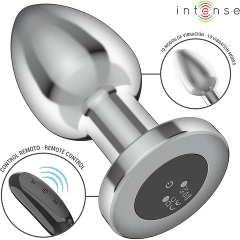 Plug Anal com Controlo Remoto Intense Tamanho L - Experimente 10 modos de vibração personalizados para o prazer anal.