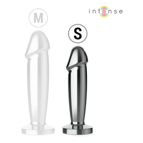 Visual do Plug Anal Pénis com Controlo Remoto Intense Tamanho S, evidenciando os 10 modos de vibração para uma experiência de prazer personalizada.