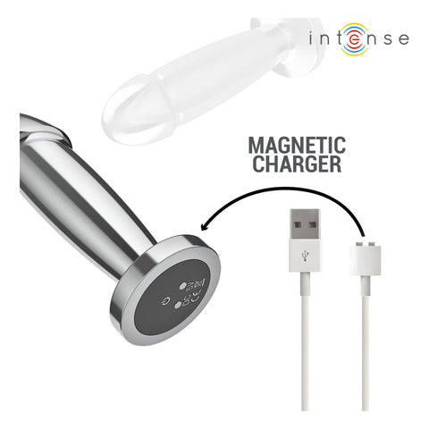 Foto do Plug Anal Pénis com Controlo Remoto Intense Tamanho S, mostrando seu acabamento liso e polido que garante uma inserção confortável.