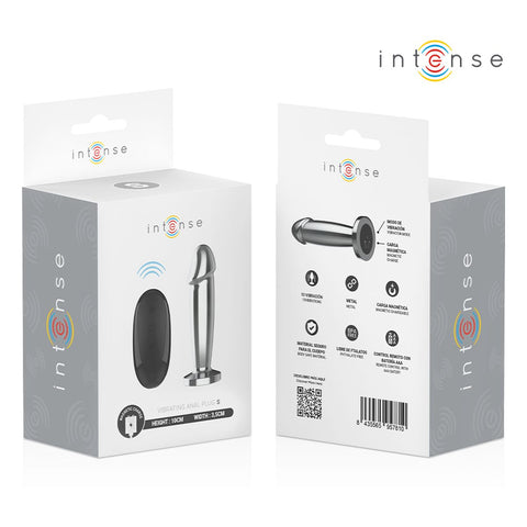 Foto do Plug Anal Pénis com Controlo Remoto Intense Tamanho S, mostrado em uso com acessórios que refletem sua versatilidade e compatibilidade com momentos de prazer.