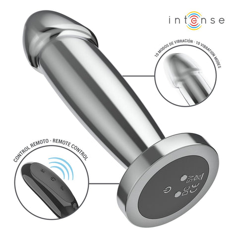 Imagem do Plug Anal Pénis com Controlo Remoto Intense Tamanho S, ideal para exploração de prazer anal em banho, com sua construção à prova d'água.