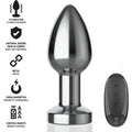 Plug Anal com Controlo Remoto Intense Tamanho M, feito de alumínio hipoalergênico com design elegante e sofisticado.