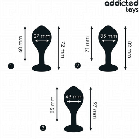 Plug anal pequeno do Kit Anal 3 Plugs com Jóia, ideal para iniciantes, apresentando seu design suave e conforto na inserção.