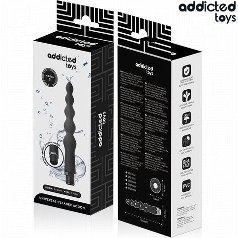 Acessório Duche Anal Addicted Toys Modelo 5 – Silicone + PVC | 20.5cm Ø1.8-2.9cm | Adaptador Universal