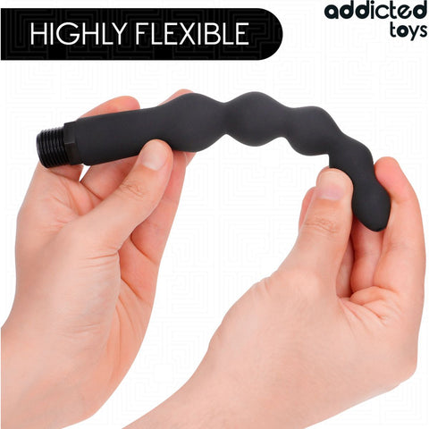 Acessório Duche Anal Addicted Toys Modelo 5 – Silicone + PVC | 20.5cm Ø1.8-2.9cm | Adaptador Universal