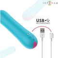 Vibrador Intense CLAUDIA, destacando a textura de silicone super suave e seu formato ergonômico.