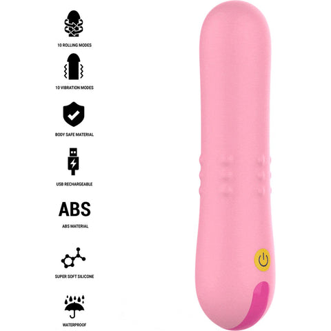 Vibrador Intense BARBARA com movimento rotativo de esferas, ideal para uma experiência única de prazer.