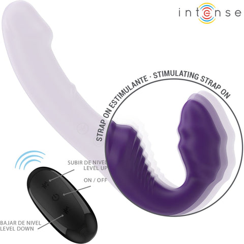 Vibrador Duplo Strapless JILL Intense 💜 20cm | 10 Padrões | Strap-On sem Cinta