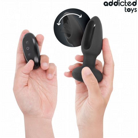 Design do Plug Anal com Simulador de Lingua, comprimento de 13cm e diâmetro de 4cm, desenvolvido para máximo conforto e prazer.