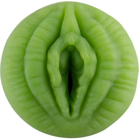 Masturbador Vagina Lata de Bebida Energética — ilustração do canal interno com texturas estimulantes do masturbador vaginal, para sensações ultrarrealistas