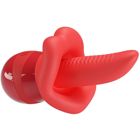 Detalhe do Estimulador de Língua Grande mostrando sua língua vibratória de qualidade incomparável para uma estimulação irresistível.