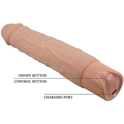 Detalhe do Vibrador Realista Pretty Love Osric, mostrando seu design clássico e facilidade de uso.