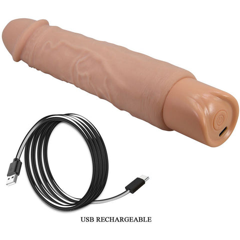 Vibrador Realista Pretty Love Rufus – 10 Modos | USB-C | 23.8cm Ø4.6cm | Silencioso