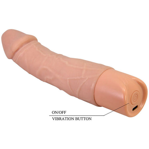 Vibrador Realista Pretty Love Jermaine em apresentação suave, destacando seu silêncio e eficácia na estimulação.