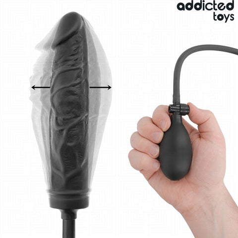 Dildo Insuflável Addicted Toys Modelo 4 – Tamanho Ajustável | Ponto P | Silicone
