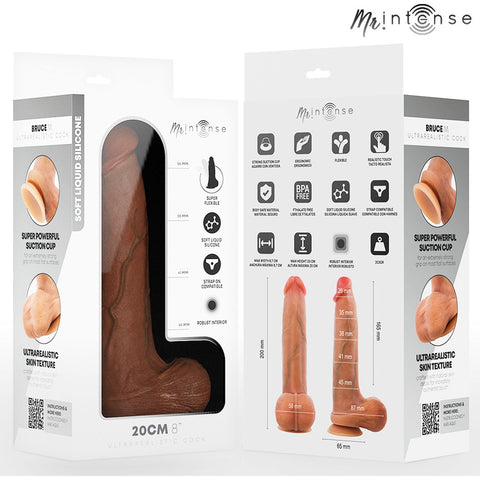 Dildo Super Realista MR INTENSE Bruce M – Penetração Profunda com Ventosa | 20cm Ø4.5cm