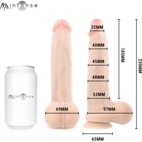 Dildo Super Realista MR INTENSE Bruce L – Tamanho Extremo com Ventosa | 23cm Ø5.2cm