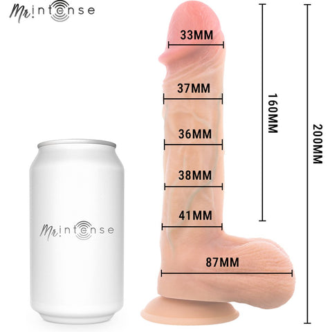 Vibrador Dildo Mr. Intense Logan – Calor + Vibração + Empuxo + Comando | Silicone | 20cm Ø4.1cm