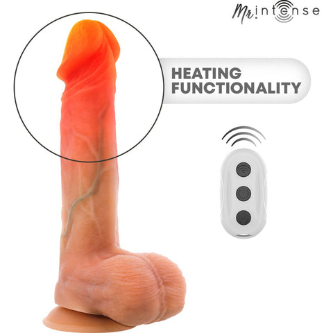 Vibrador Dildo Mr. Intense Logan – Calor + Vibração + Empuxo + Comando | Silicone | 20cm Ø4.1cm