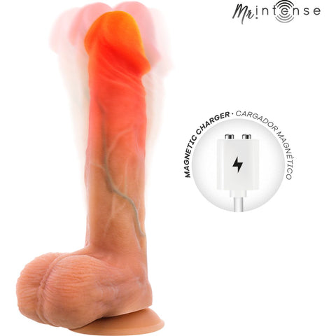 Vibrador Dildo Mr. Intense Logan – Calor + Vibração + Empuxo + Comando | Silicone | 20cm Ø4.1cm
