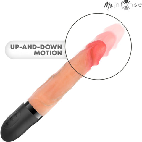 Vibrador Mr. Intense Jean Up&Down – Efeito de Calor + 10 Vibrações | Silicone | 24cm Ø3.8cm