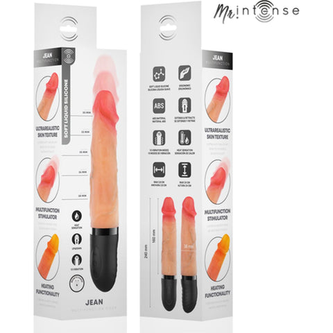 Vibrador Mr. Intense Jean Up&Down – Efeito de Calor + 10 Vibrações | Silicone | 24cm Ø3.8cm