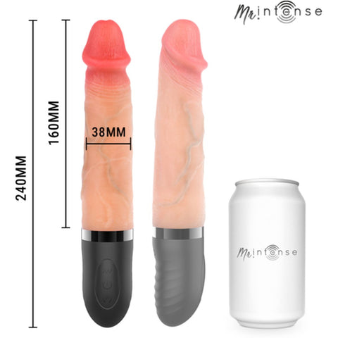 Vibrador Mr. Intense Jean Up&Down – Efeito de Calor + 10 Vibrações | Silicone | 24cm Ø3.8cm